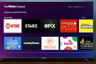create a roku channel, smart tv app with vod iptv and subscription