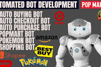 develop auto purchase bot auto checkout popmart bot pokemon bot target bot