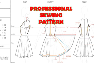 create you an amazing sewing pattern, design the best modern pattern