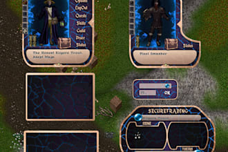 design a custom UI skin for ultima online outlands