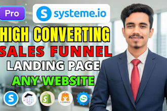 build systeme io sales funnel, landing page, setup workflow, automation