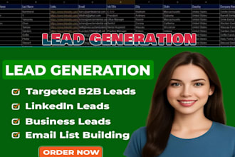 generate business leads, linkedin leads, email lists, contact lists