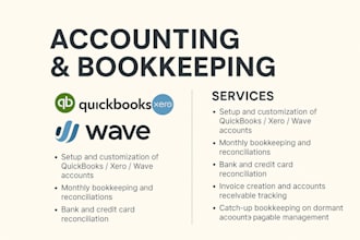 do xero, monthly quickbooks online bookkeeping, quickbooks bank reconciliation