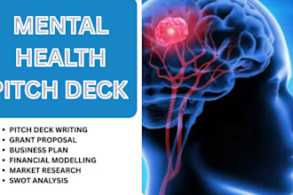 design an investor ready UK USA ca asia mental health pitch deck presentations