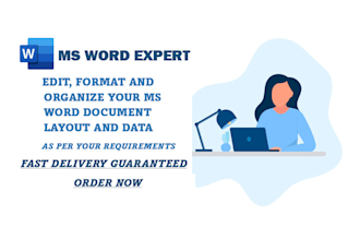 edit, format and organize your ms word document layout and data