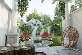 do photo realistic interior exterior rendering on lumion