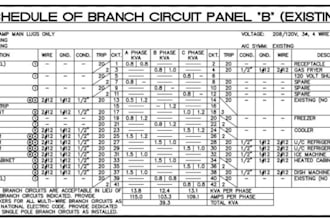 do electrical, lighting plan, panel schedule and load calculations
