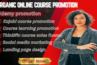 boast your udemy and kajabi course with online course promotion