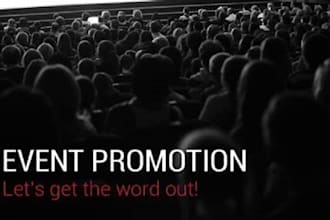 event promotion, eventbrite setup, webinar, website promotion, ticket sales