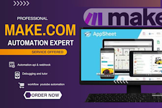 setup make com automation zapier ai integration appsheet with webhook workflow