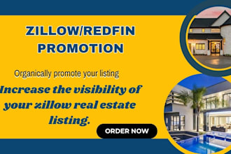 do organic promotion for real estate listings, zillow redfin to increase views