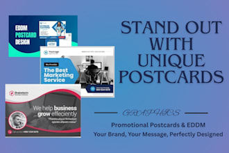 design eye catching promotional postcard, flyers, eddm for your business