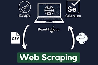 develop automated bots, web scraping, browser automation using selenium