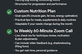 be your 1 on 1 fitness, nutrition and martial arts coach