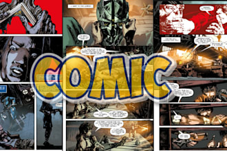 draw comic strip, graphic novel, story board, nsfw, manga and character design