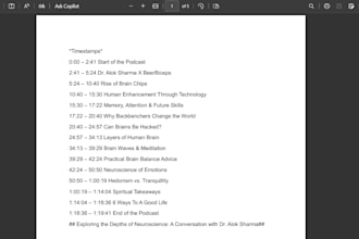write detailed SEO optimized and engaging podcast show notes