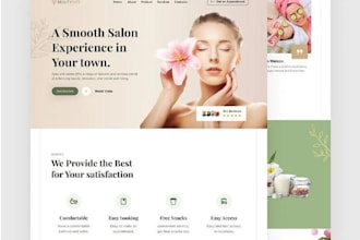 develop spa website, beauty website, salon website, hair extension, hair website
