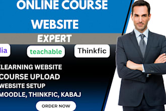 create an engaging online course creation, course upload, using thinkific setup