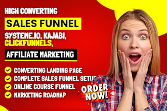 do systeme io sales funnel, affiliate marketing, gohighlevel kajabi landing page