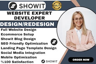 build showit website redesign showit blog showit landing page template design