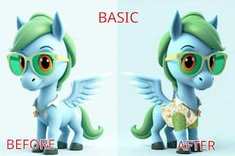 help to create and edit pony characters using ai tools and gimp