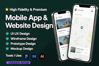 create ui ux design mobile app figma develop ui wireframe prototype dashboard ui