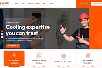 design hvac website air conditioning handyman website
