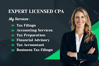 offer licensed tax filing, accounting, and advisory services