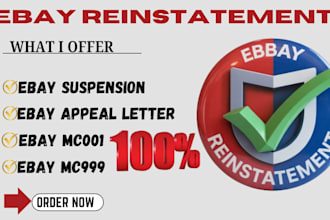 reinstate suspended ebay, remove mc011, mc999, ebay bbe, ebay suspension