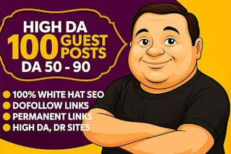 publish high authority dofollow guest post on  da dr backlinks 90 sites