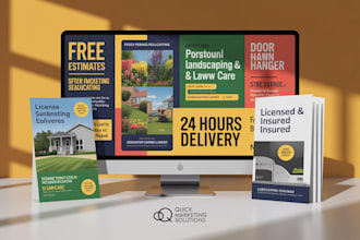 design flyer, postcard, door hanger, or media kit in just 24 hours