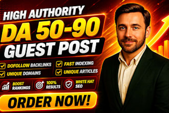 create high authority dofollow guest post seo backlink high da dr 90