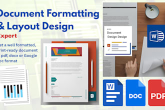 format your word or google docs into professional, print ready layouts
