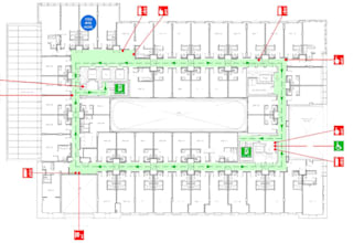 design custom fire evacuation plan, emergency exit, escape way, egress plan