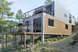draw shipping container home blueprint set