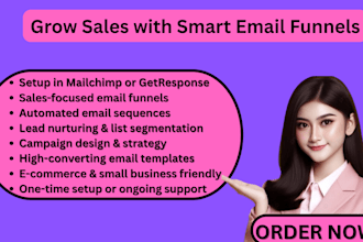 set up your email marketing campaign with getresponse or mailchimp to boost sale