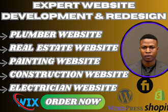 create cleaning service plumber handyman and electrician real estate website