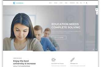 design educational website for preschool, daycare, kindergarten or childcare