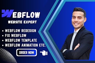 redesign design webflow template fix webflow website animation responsiveness