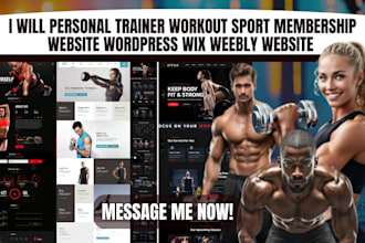 personal trainer workout sport membership website wordpress wix weebly website