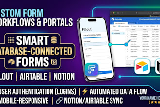 build database connected forms using fillout, airtable, and notion