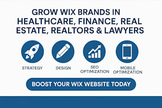 design wix brands in healthcare ,finance real estate realtors lawyers website
