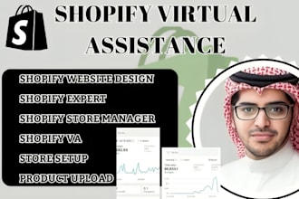 be your shopify virtual assistant shopify manager for your store, website design