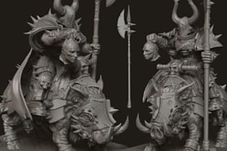 sculpt warhammer painting dungeons  tabletop game miniature figure for printing