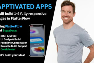 build 1 to 2 fully responsive pages in flutterflow
