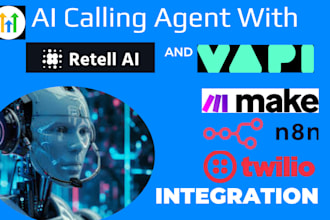 build retell or vapi ai calling agent with make com n8n and ghl integration