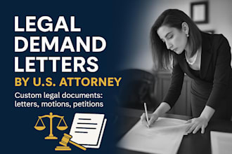sent you a demand letter on official mail law firm letterhead as US attorney
