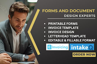 design logo business card create fillable pdf form intake form letterhead folder