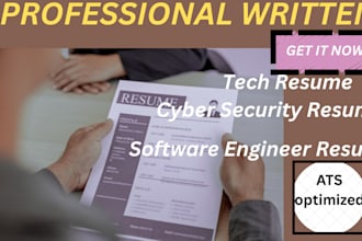 craft or review professional resumes for IT, tech, and cybersecurity rolesspe