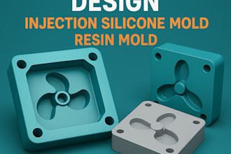 create 3d mold design injection silicone mold resin rendering for 3d printing